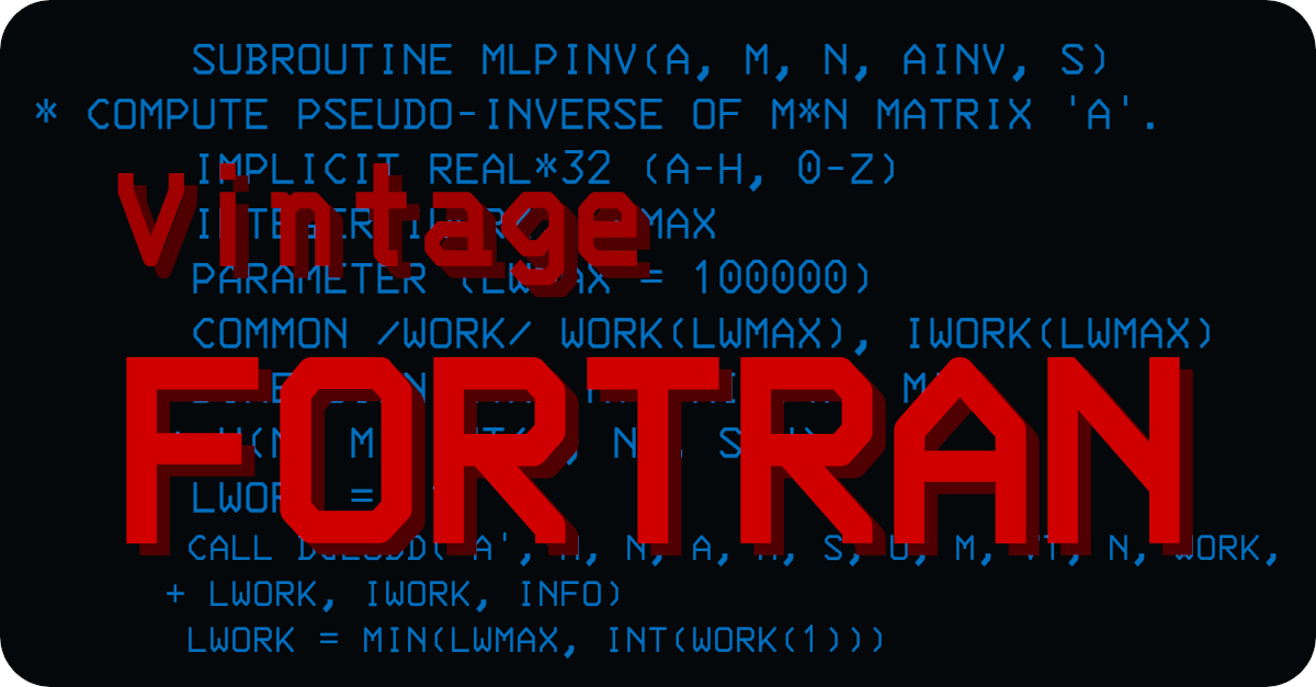 Vintage Fortran compiler